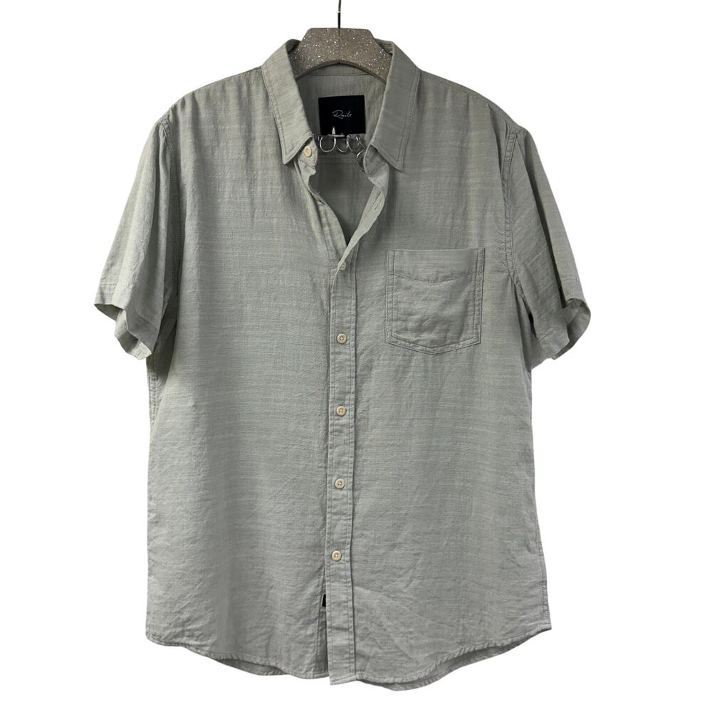 Rails Short Sleeve Fairfax Shirt Medium 100% Cotton Button Front